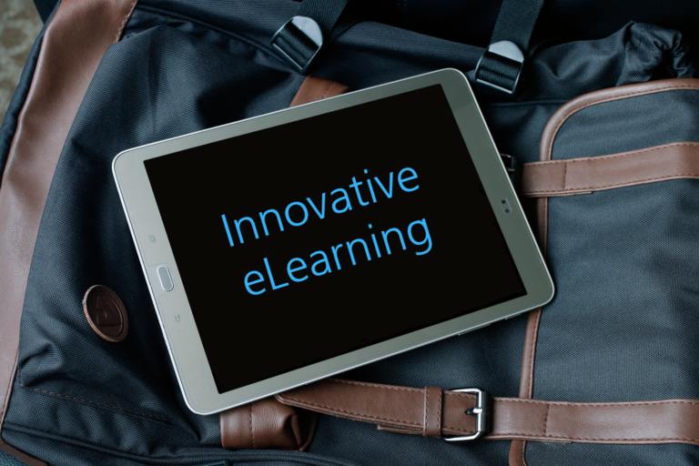 Tablet that reads Innovative eLearning